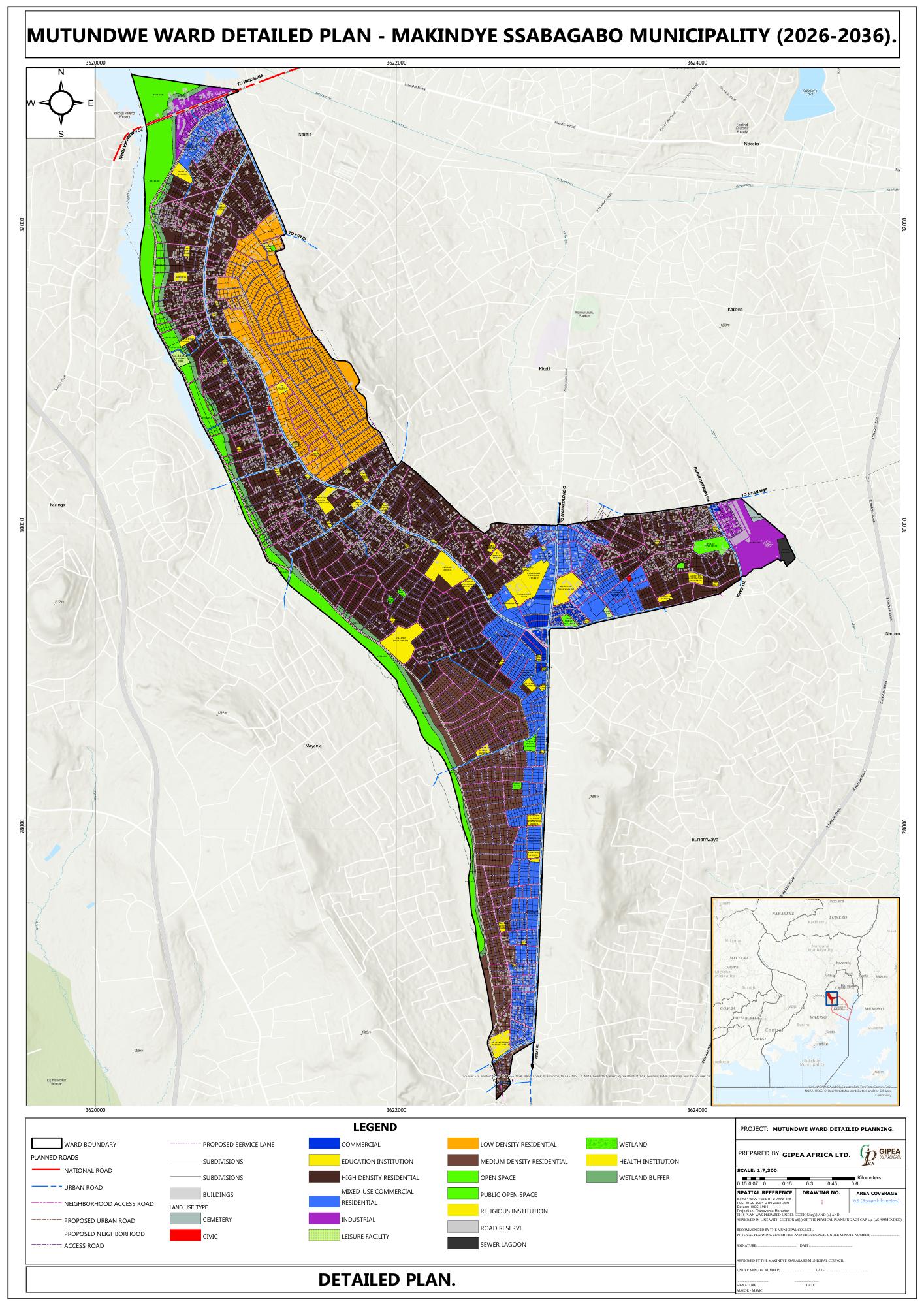 Mutundwe Ward Detailed Plan physical development plan, 2026–2036