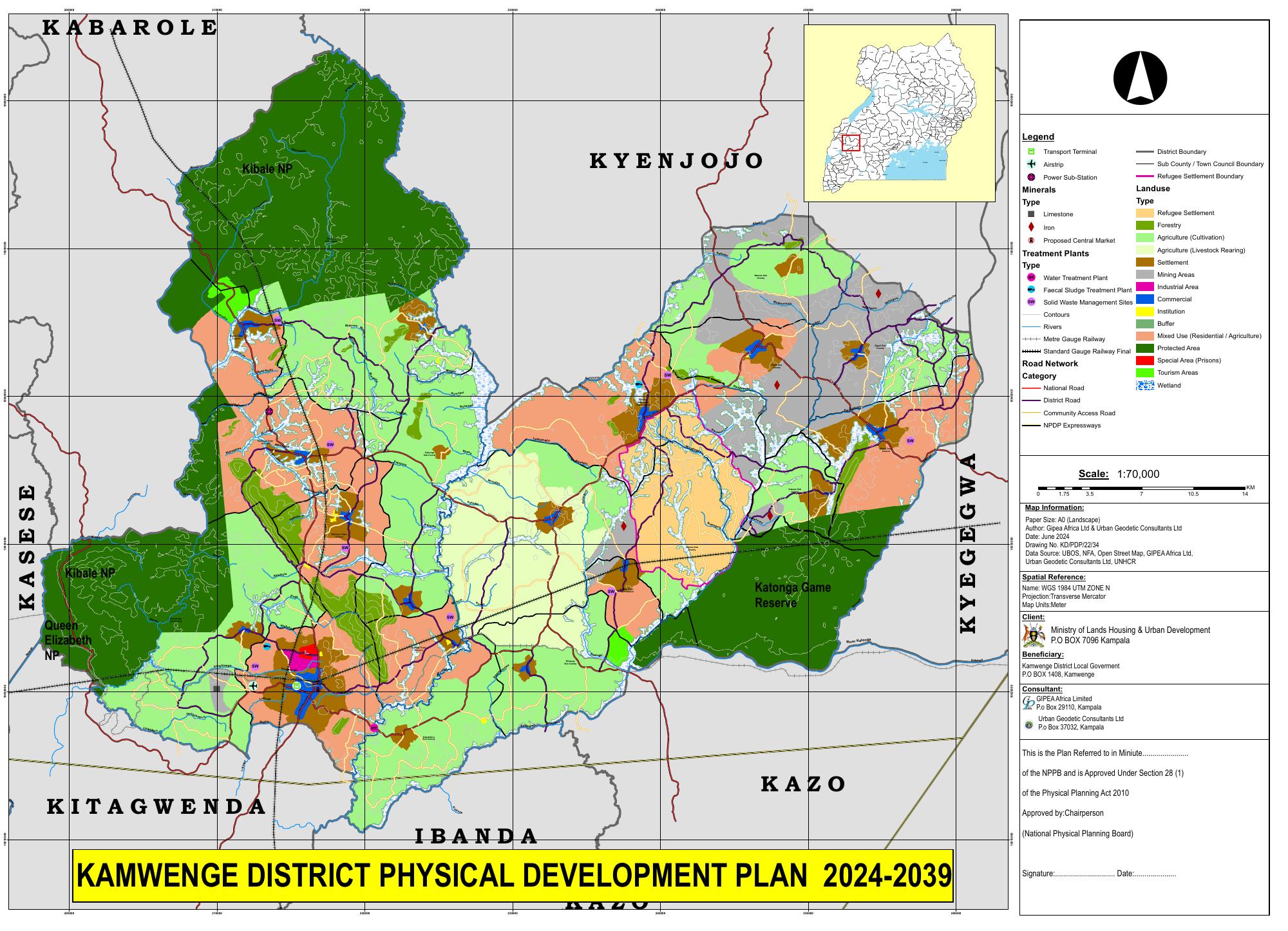 Kamwenge District physical development plan, 2024–2039