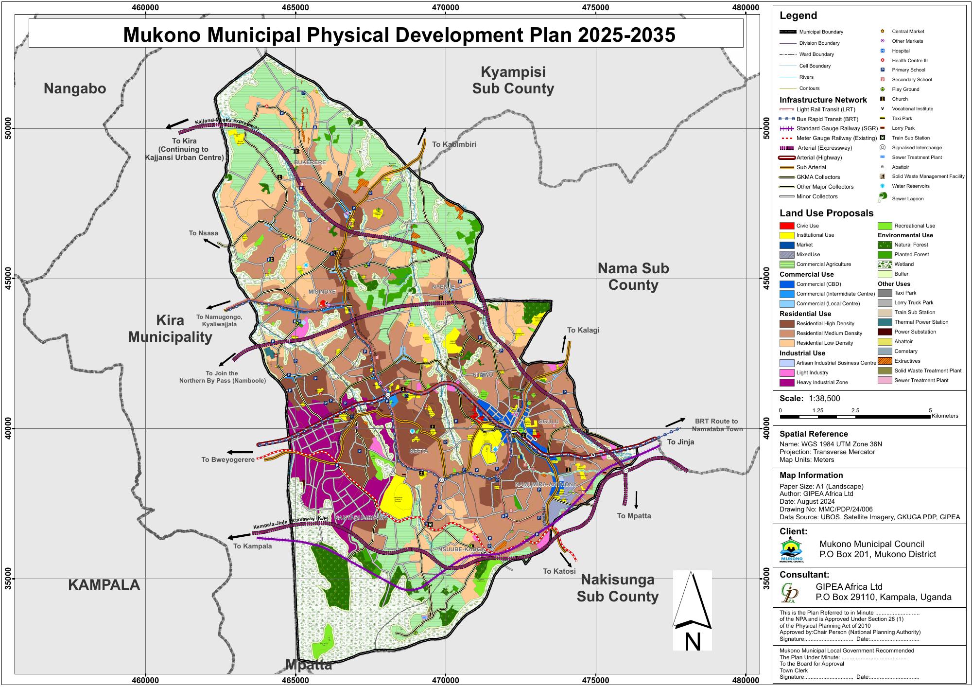 Mukono Municipal Physical Development Plan physical development plan, 2025–2035