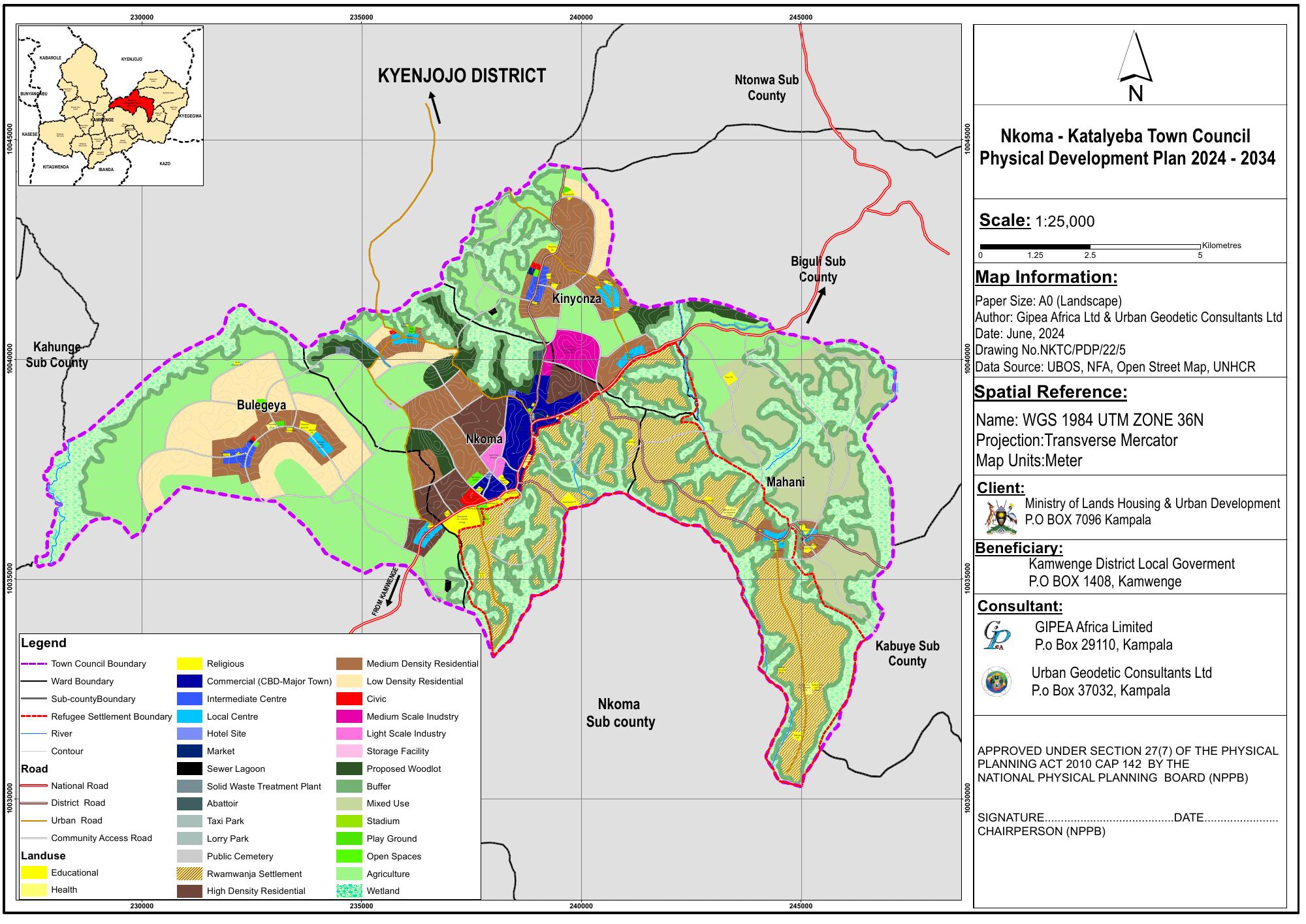 Nkoma–Katalyeba Town Council Physical Development Plan physical development plan, 2024–2034