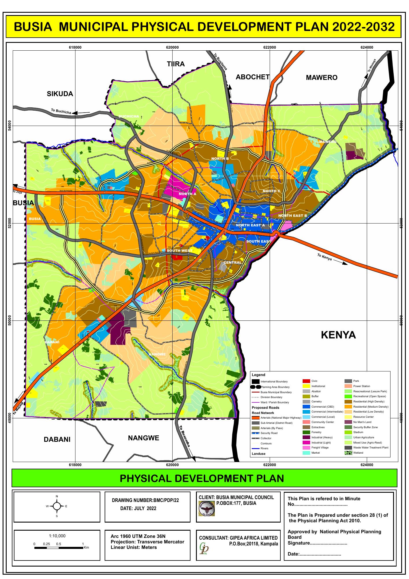 Busia Municipal Physical Development Plan physical development plan, 2022–2032