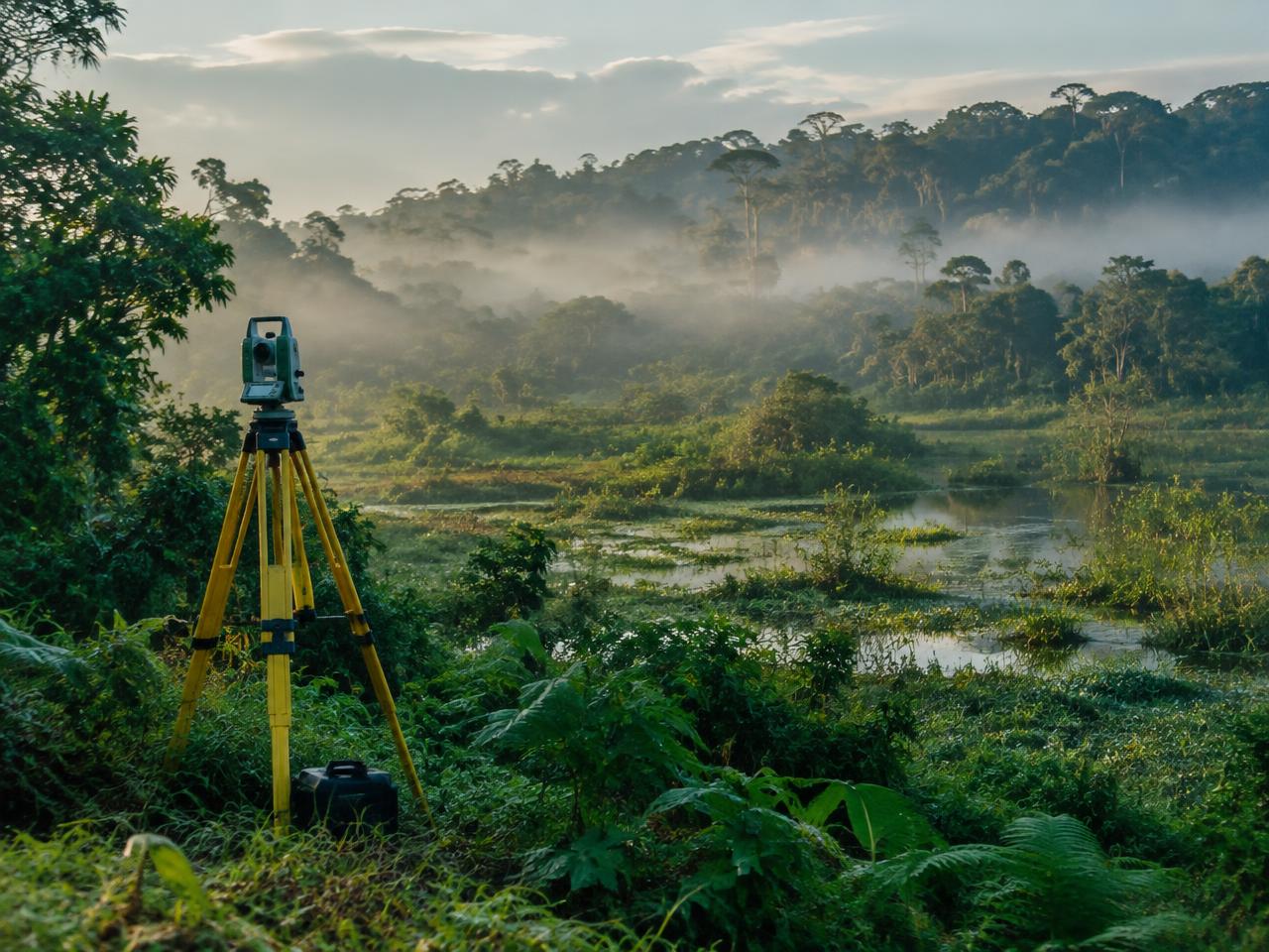 Field survey in a Ugandan landscape